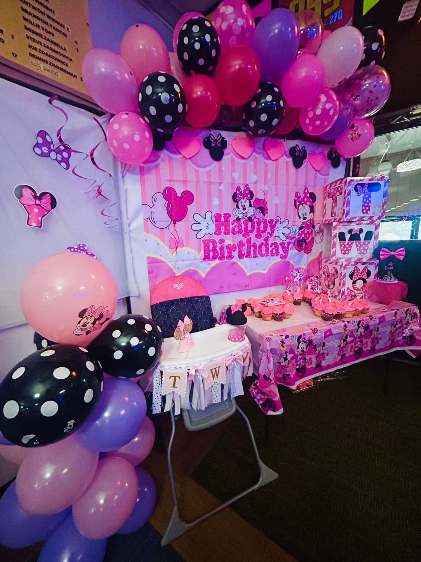 Minnie Mouse Themed Birthday Party Setup