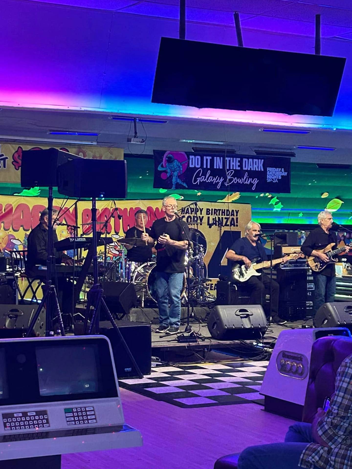 Live band performing at Lakewood Lanes event